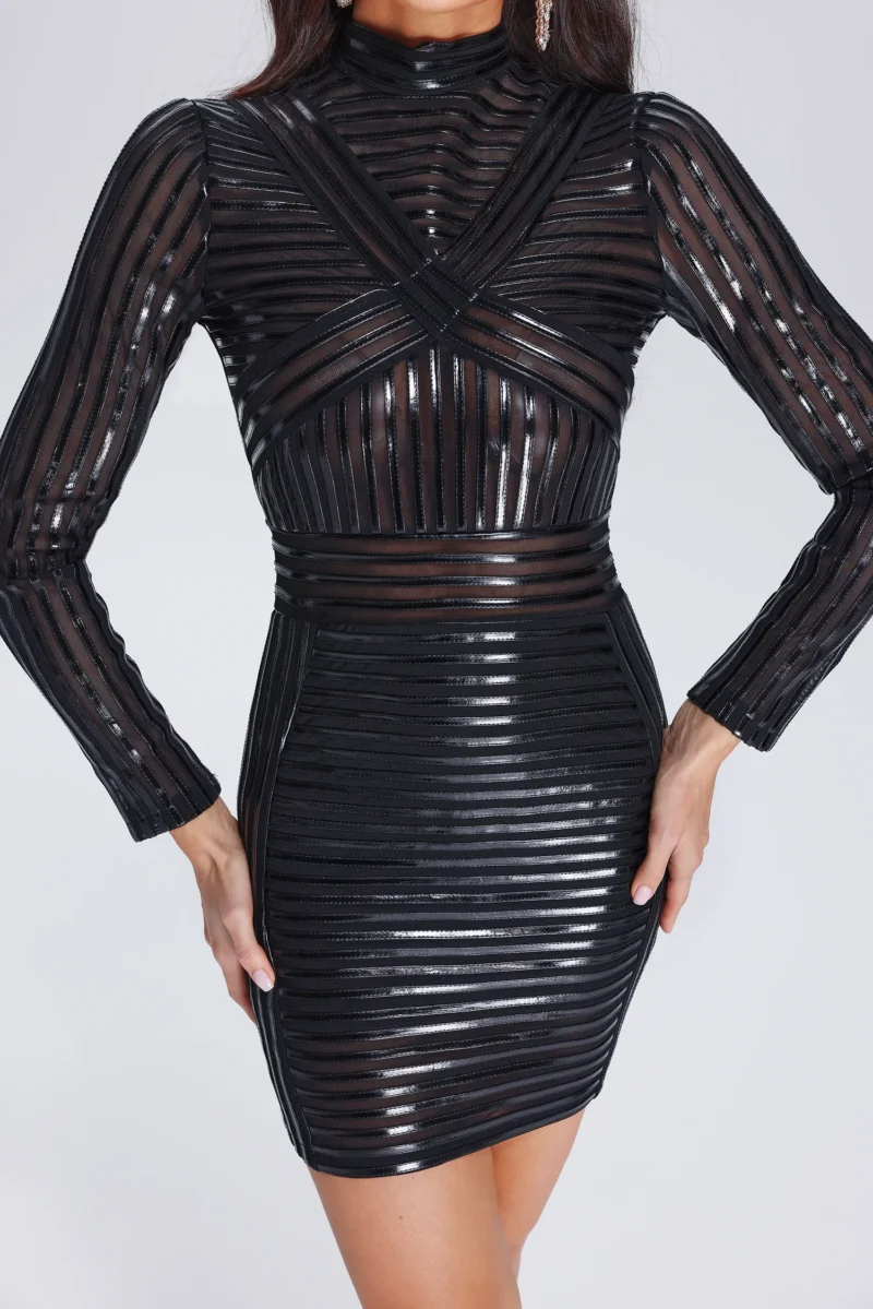 Diamante Mesh Maxi Dress - Image 2