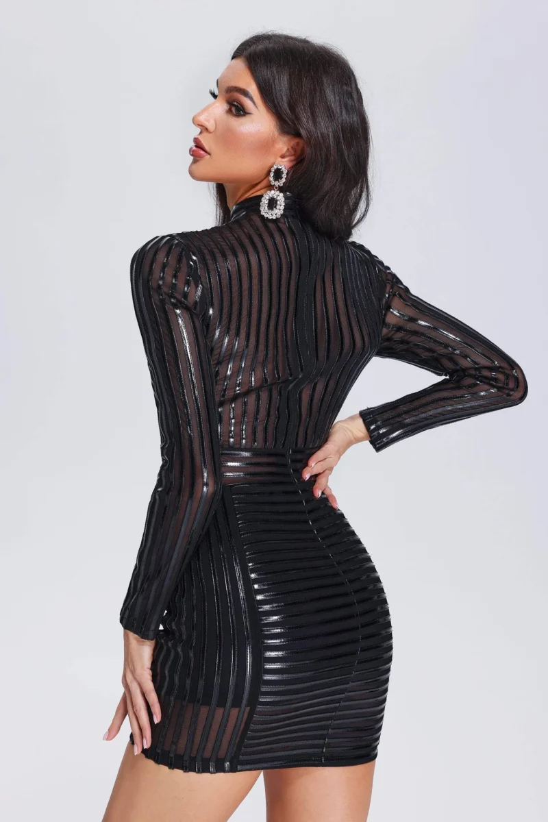 Diamante Mesh Maxi Dress - Image 4