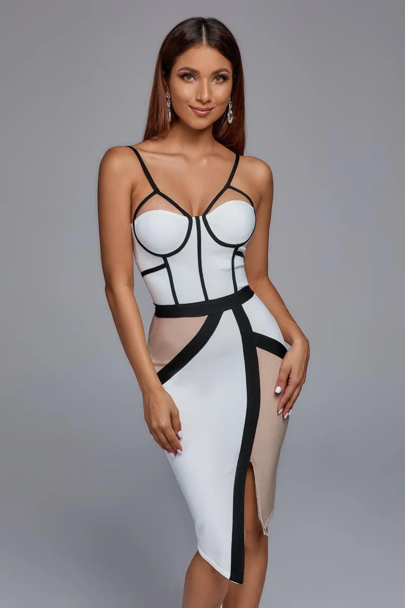 Triple color midress