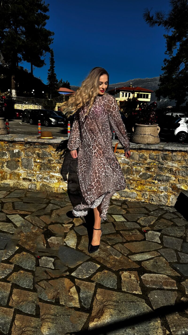 Wild Elegance Kaftan Dress with Lingerie - Image 3